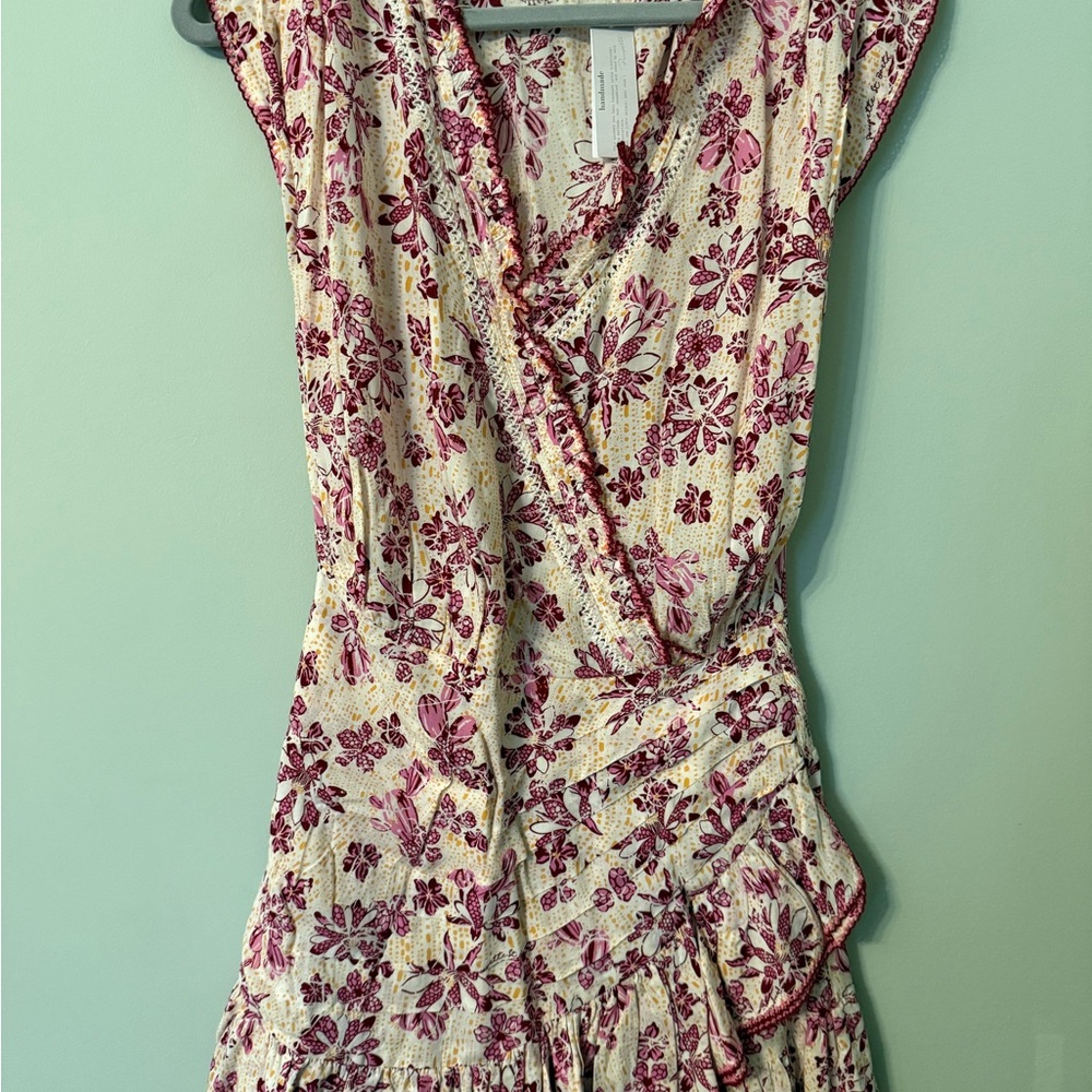 Poupette St Barth Pink and Cream Women's Dress